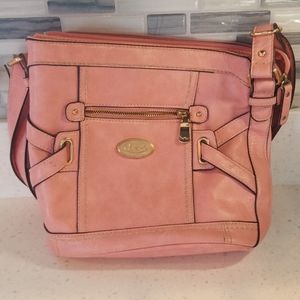 Pink leather Born Concepts Purse